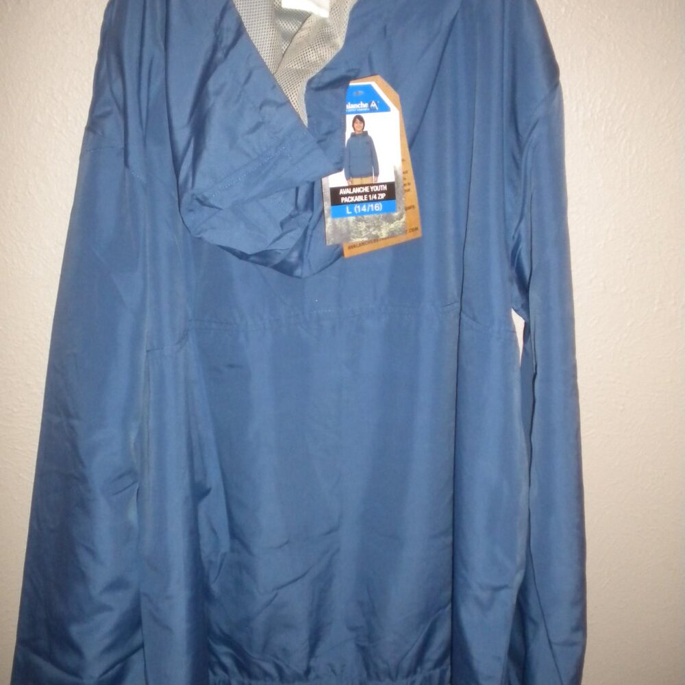 Avalanche Boys Large 14/16 Blue Packable Jacket NWT Changes Pattern when wet - Picture 5 of 5